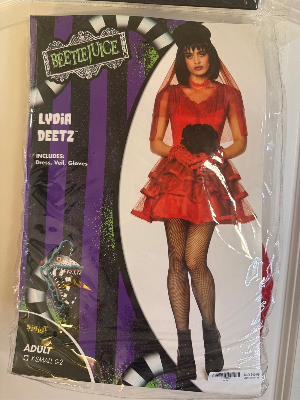 Halloween Costume Lydia Deetz Dress Size XS